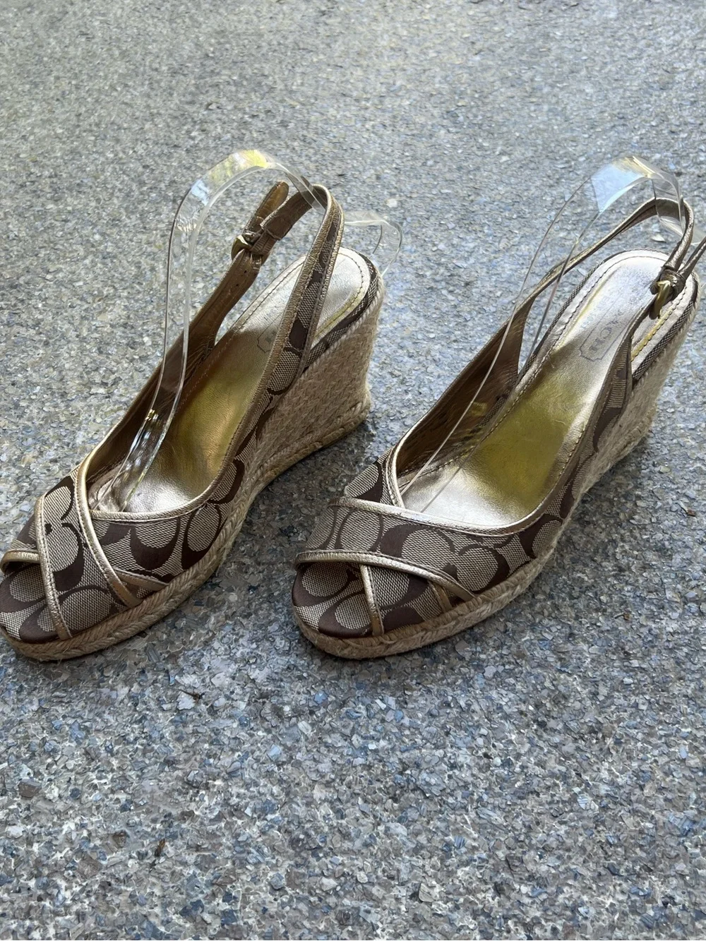 COACH Kara Signature Wedge Espadrille Sandals